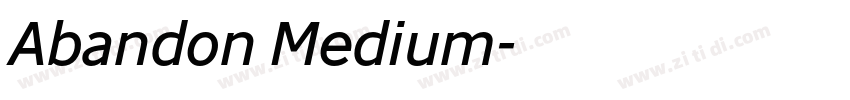 Abandon Medium字体转换